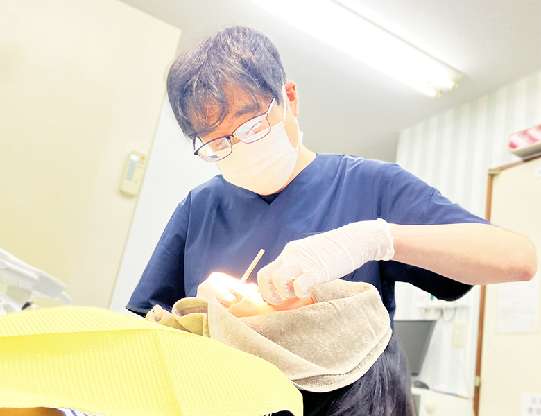 月島（中央区佃）の歯医者、佃2丁目歯科の、なるべく歯を削らない・痛みを抑えた治療