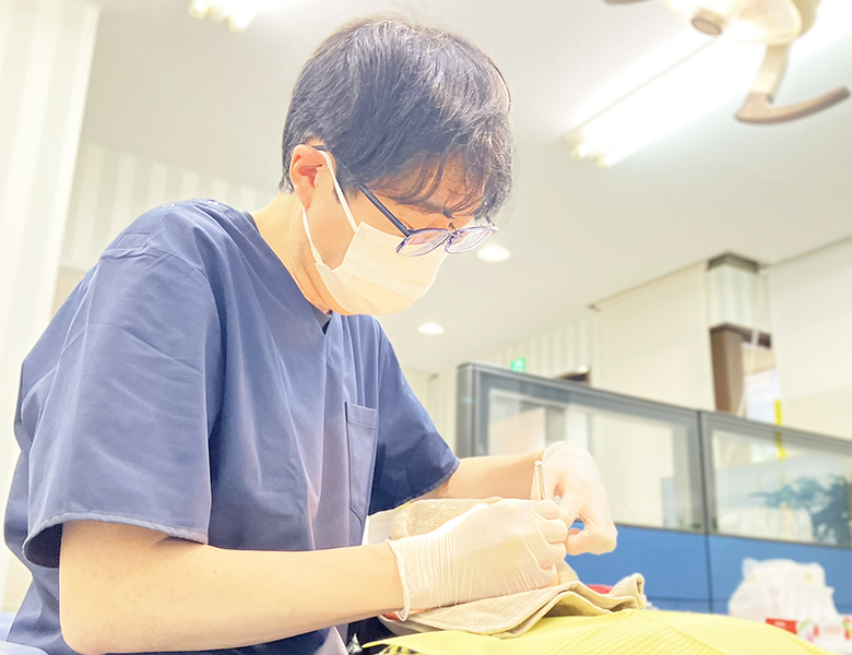 月島（中央区佃）の歯医者、佃2丁目歯科の、なるべく歯を削らない・痛みを抑えた治療